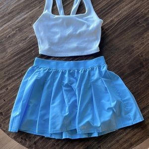ALO TENNIS TOP & SKIRT. Both size S. Sold together.Top has unpadded bra liner.